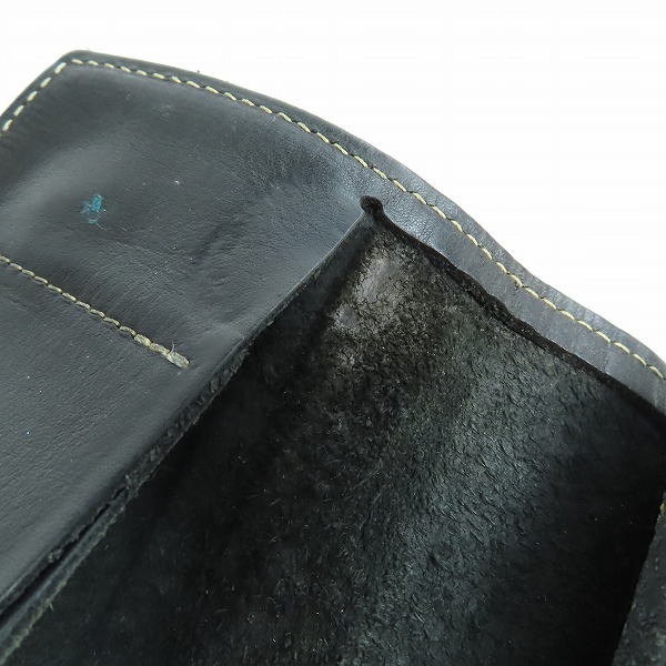 実際に弊社で買取させて頂いたRED MOON/レッドムーン コンチョ レザー 二つ折り財布 ウォレット ブラックの画像 7枚目