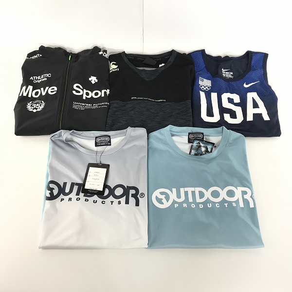 実際に弊社で買取させて頂いた【おまとめ/未使用含む】ナイキ/カンタベリー/デサント 他 Tシャツ/ナイロンジャケット 等 トレーニングウェア