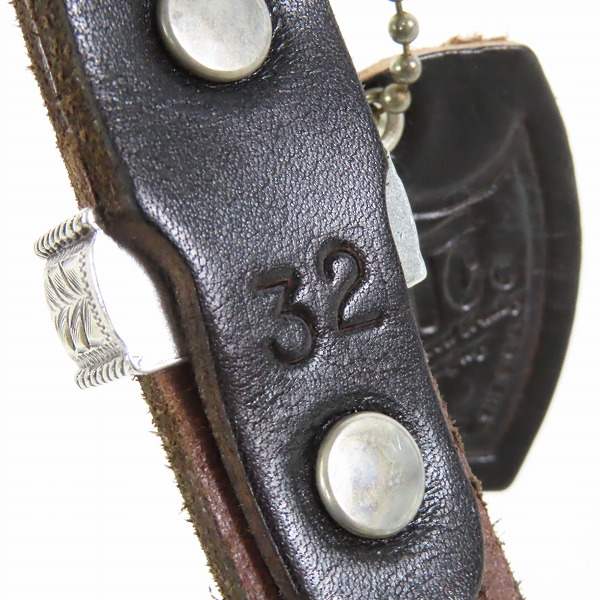 実際に弊社で買取させて頂いたHTC/エイチティーシー Western Round Studs/ウェスタンラウンドスタッズベルト 32の画像 3枚目