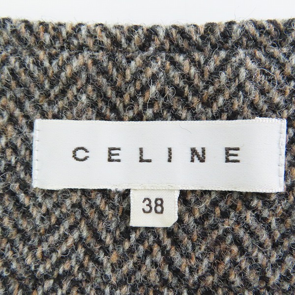 実際に弊社で買取させて頂いたCELINE/セリーヌ ツイード スカート/38の画像 2枚目