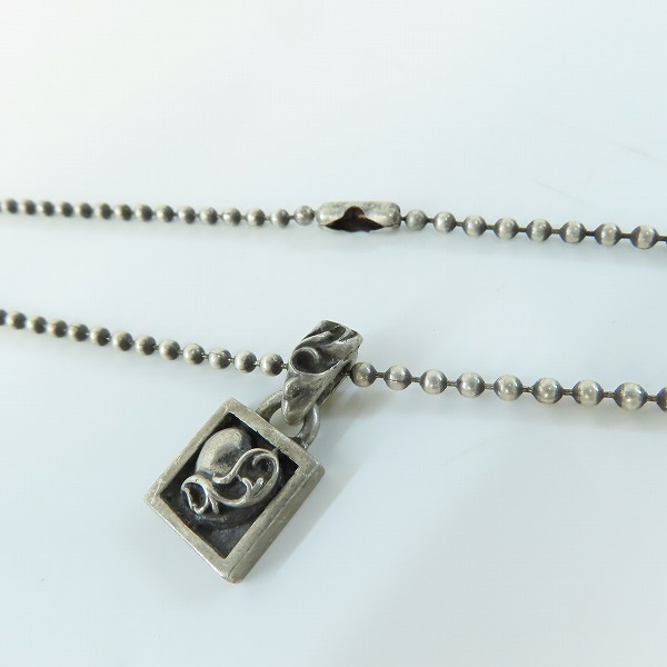 実際に弊社で買取させて頂いたCHROME HEARTS/クロムハーツ フレームド ハートチャーム ボールチェーン付き ネックレス