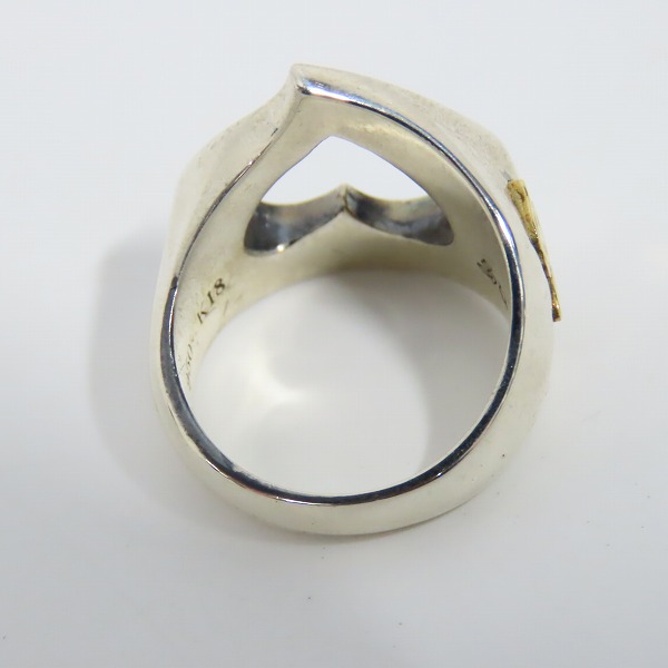 実際に弊社で買取させて頂いたSURT×MAGICAL DESIGN/サート × マジカルデザイン 950×K18 23AW Original Ring スペードリング 9号の画像 5枚目