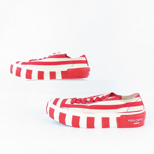 実際に弊社で買取させて頂いたatmos pink×AVIC×楳図かずお/アトモスピンク×アヴィック×楳図かずお SNEAKERS RED スニーカー/26.0の画像 3枚目