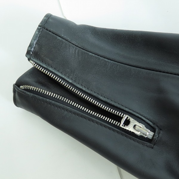 実際に弊社で買取させて頂いたSCHOTT/ショット 613US ONE STAR/ワンスター ダブルライダースジャケット 7007/38の画像 5枚目