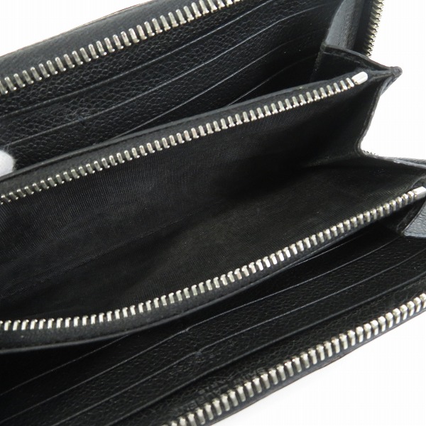 実際に弊社で買取させて頂いたSAINT LAURENT PARIS/サンローランパリ YSLロゴ ラウンドジップ/ファスナー 長財布/ウォレットの画像 6枚目