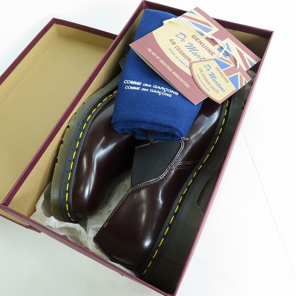 実際に弊社で買取させて頂いたDr.Martens×COMME des GARCONS/ドクターマーチン×コムデギャルソン EMILS サイドゴアシューズ 15170601/UK8の画像 7枚目