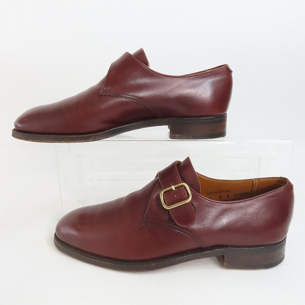 実際に弊社で買取させて頂いたCROCKETT&JONES×Paul Smith/クロケット&ジョーンズ×ポールスミス モンクストラップ レザーシューズ 7847 6Eの画像 3枚目