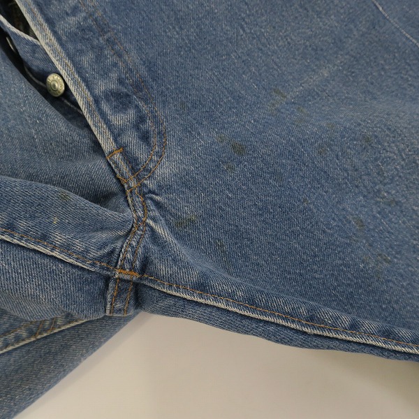 実際に弊社で買取させて頂いたLEVI'S/リーバイス ヴィンテージ 501 66後期 刻印6 ポケット裏チェーンステッチ ボタンフライ デニムパンツ /42の画像 7枚目