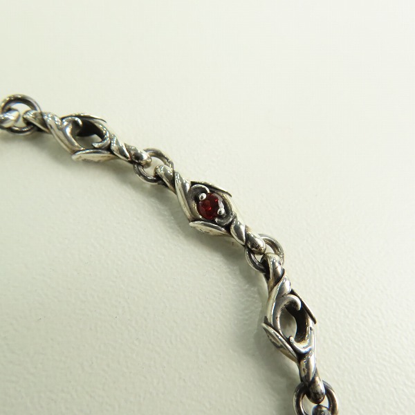 実際に弊社で買取させて頂いたBloody Mary/ブラッディマリー 火の粉 チェーンブレスレット/ガーネットの画像 6枚目