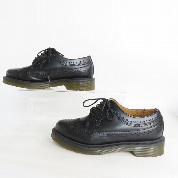 実際に弊社で買取させて頂いたDr.Martens/ドクターマーチン 3989 ウィングチップ レザーシューズ/黒 UK4の画像 3枚目