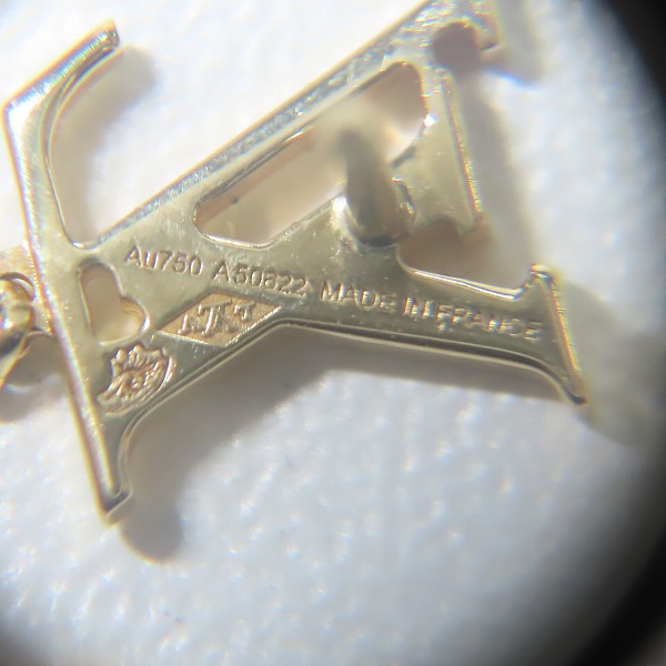 実際に弊社で買取させて頂いたLOUIS VUITTON/ルイヴィトン AU750/K18YG イディール ブロッサム ダイヤモンド ピアス  Q96495 の画像 4枚目