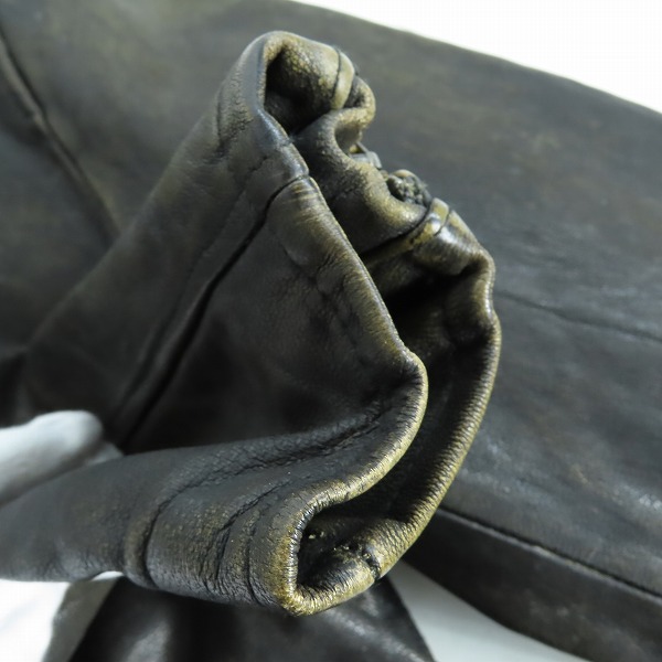 実際に弊社で買取させて頂いた【難有り】AVIREX/アヴィレックス ヴィンテージ カスタム ライダース ジャケット 6171070/Mの画像 7枚目