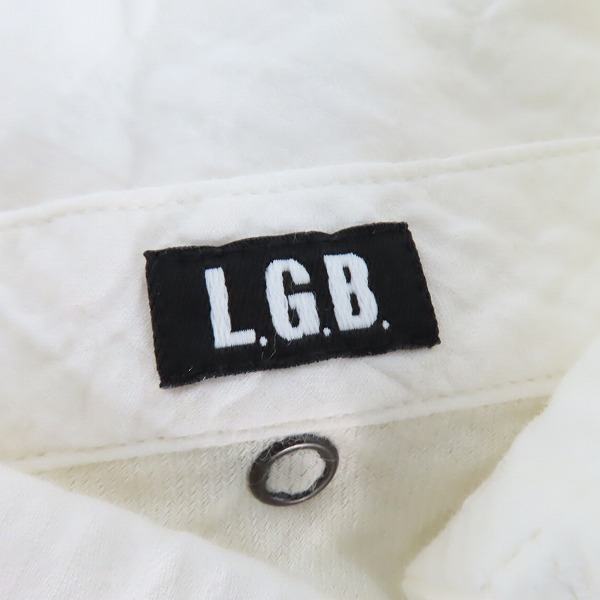 実際に弊社で買取させて頂いたLGB/ルグランブルー シワ加工 長袖シャツ ホワイト SHIRT-G/M 91059/1の画像 3枚目