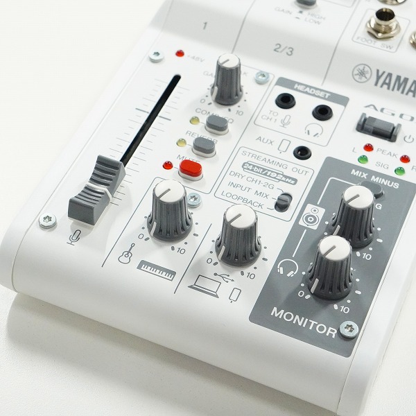 実際に弊社で買取させて頂いたYAMAHA/ヤマハ AG03 MK2 ライブストリーミングミキサー 通電確認済みの画像 2枚目