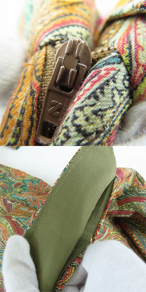 実際に弊社で買取させて頂いた【未使用】ETRO/エトロ ペイズリー柄 ジャケット/パンツ セットアップスーツ オレンジ 11807-4009/58/56の画像 7枚目