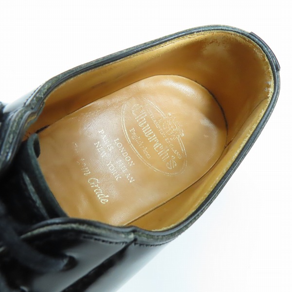 実際に弊社で買取させて頂いたChurch’s/チャーチ SHANNON シャノン レザープレーントゥシューズ ブラック 60Fの画像 4枚目