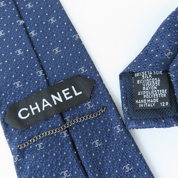 実際に弊社で買取させて頂いたCHANEL/シャネル ココマーク ドット シルクネクタイの画像 3枚目