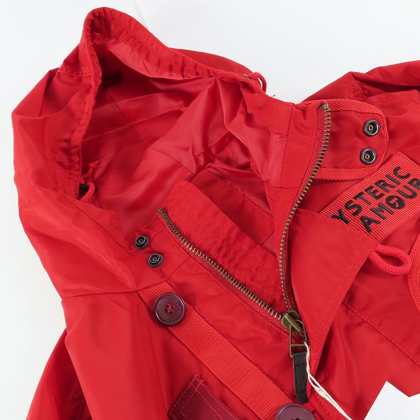 実際に弊社で買取させて頂いた【未使用】HYSTERIC GLAMOUR/ヒステリックグラマー エアフォース フーデッド ミリタリー ジャケット 02173AB05250/Sの画像 5枚目