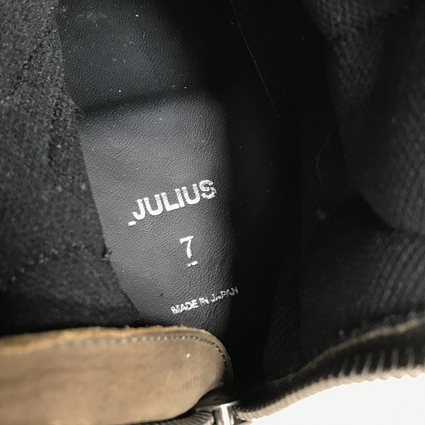 実際に弊社で買取させて頂いたJULIUS/ユリウス バックジップベルトブーツ/2の画像 5枚目