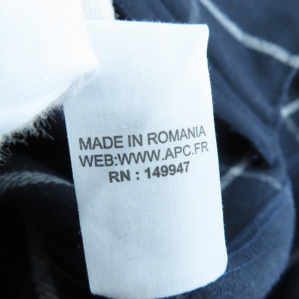 実際に弊社で買取させて頂いたA.P.C./アーペーセー ヘビーウェイト チェックシャツ Sの画像 4枚目