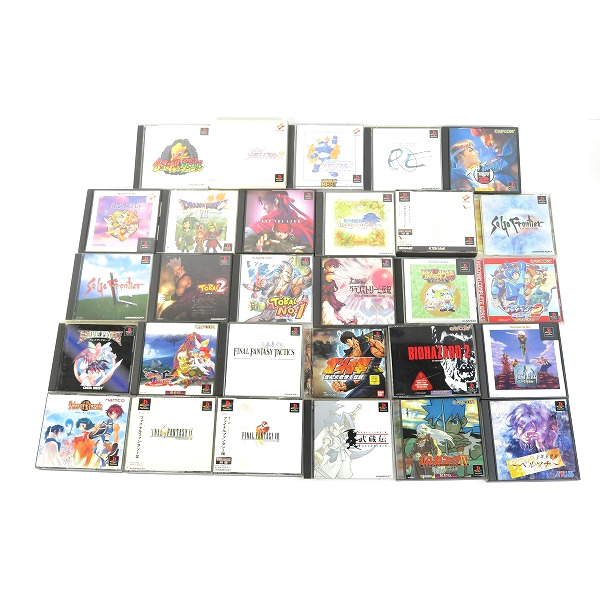 実際に弊社で買取させて頂いた【おまとめ】PlayStation/PS/プレイステーション 用 ソフト 幻想水滸伝/チョコボの不思議なダンジョン/ときめきメモリアル2 等
