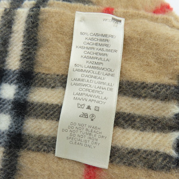 実際に弊社で買取させて頂いたBurberry/バーバリー カシミア混 ノバチェック マフラーの画像 2枚目