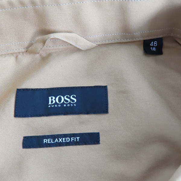 実際に弊社で買取させて頂いたHUGO BOSS/ヒューゴボス RELAXED FIT 長袖シャツ ベージュ/46の画像 2枚目
