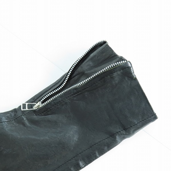 実際に弊社で買取させて頂いたEKAM/エカム 変形/多ジップ レザーライダースジャケットの画像 4枚目