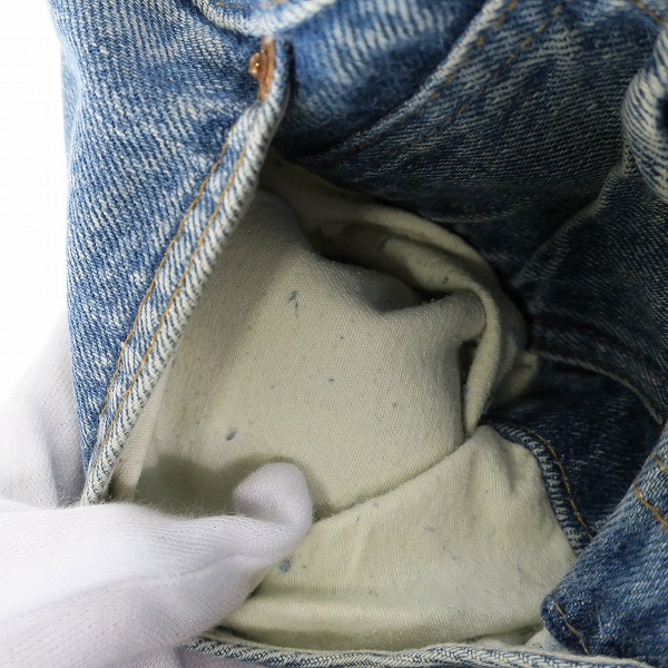 実際に弊社で買取させて頂いたLEVI'S/リーバイス ヴィンテージ 501 66後期 刻印6 ポケット裏チェーンステッチ ボタンフライ デニムパンツ /42の画像 8枚目