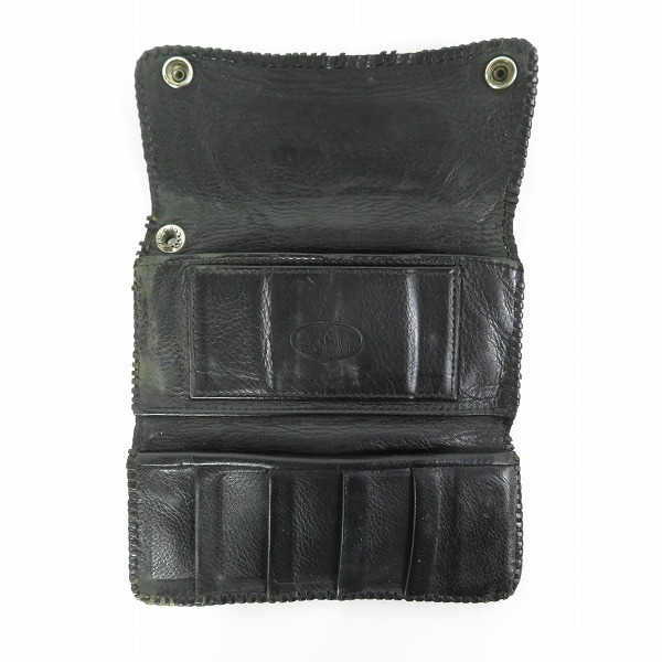 実際に弊社で買取させて頂いたA&G/エーアンドジー レザー 三つ折り 長財布の画像 3枚目