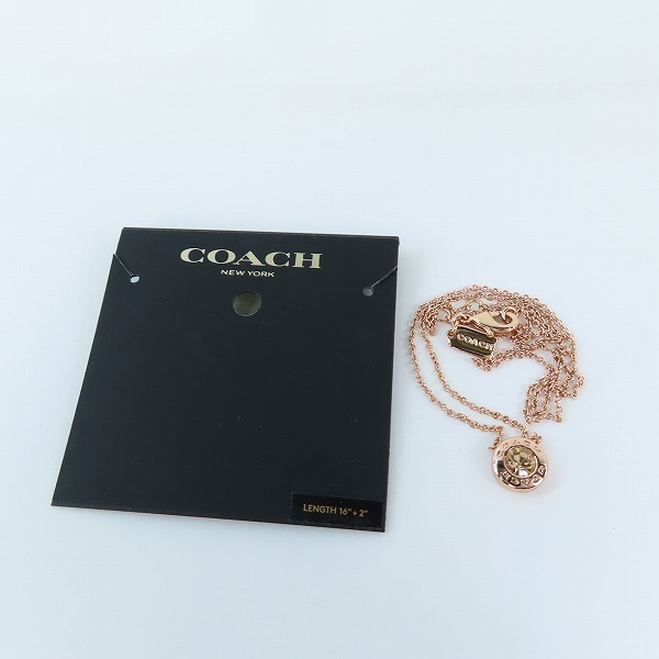 実際に弊社で買取させて頂いたCOACH/コーチ ロゴ/ストーン ネックレスの画像 9枚目