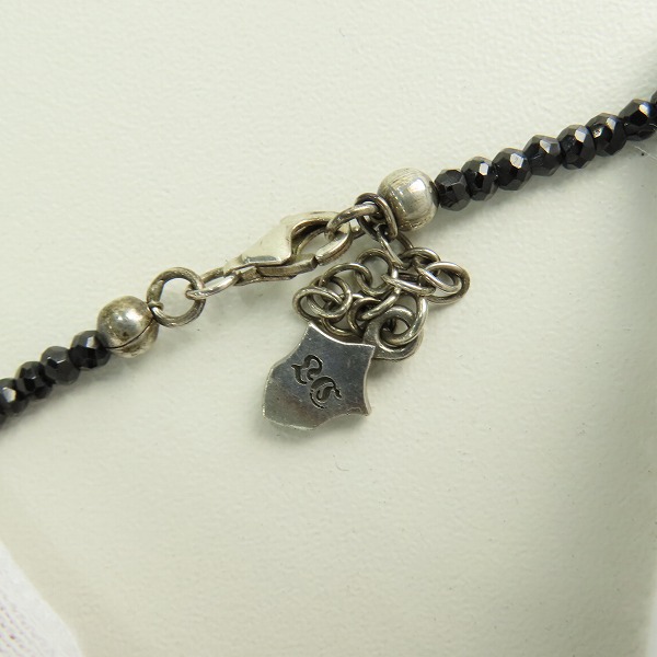 実際に弊社で買取させて頂いたLord Camelot/ロードキャメロット ロイヤルシルバー ブラックスピネル ハート/シールド ネックレスの画像 5枚目