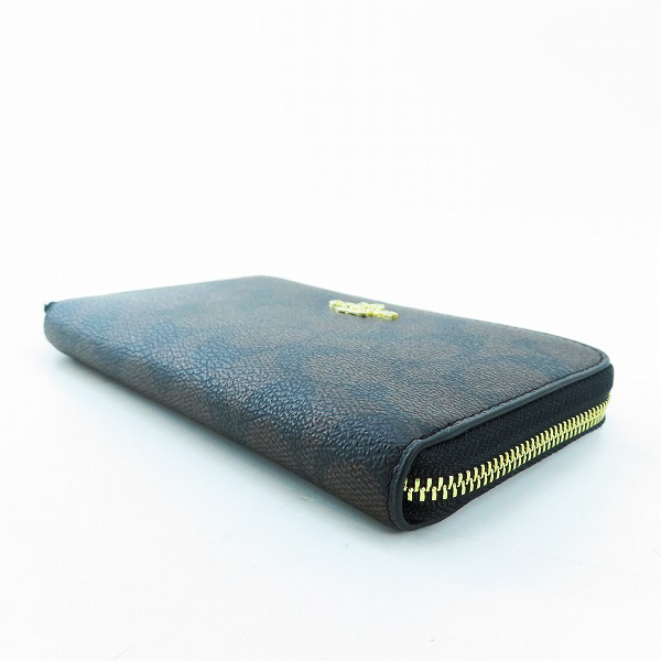 実際に弊社で買取させて頂いたCOACH/コーチ シグネチャー ラウンドジップウォレット F57468の画像 2枚目