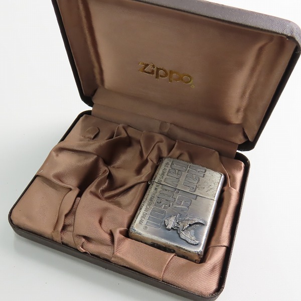 実際に弊社で買取させて頂いたZIPPO/ジッポー HARLEY-DAVIDSON/ハーレーダビッドソン イーグルメタル貼り/1995年製の画像 6枚目