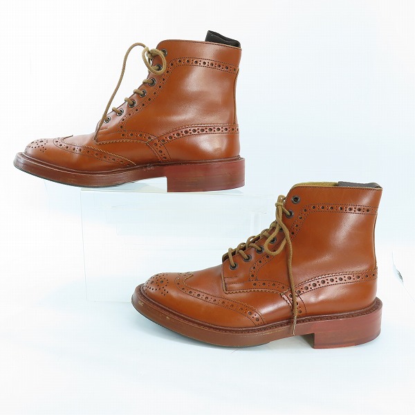 実際に弊社で買取させて頂いたTricker's/トリッカーズ MALTON/モルトン ウイングチップ ブーツ ブラウン M2508/7.5の画像 3枚目