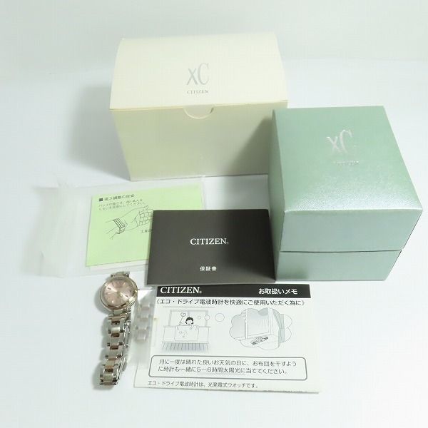 実際に弊社で買取させて頂いたCITIZEN/シチズン XC/クロスシー  MINISOL/ミニソル エコ・ドライブ ES8134-52Wの画像 8枚目