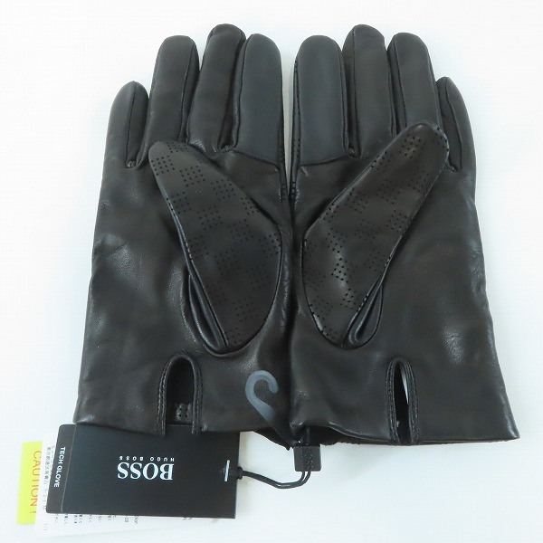 実際に弊社で買取させて頂いた【未使用】HUGO BOSS/ヒューゴボス ラム レザー 手袋の画像 2枚目