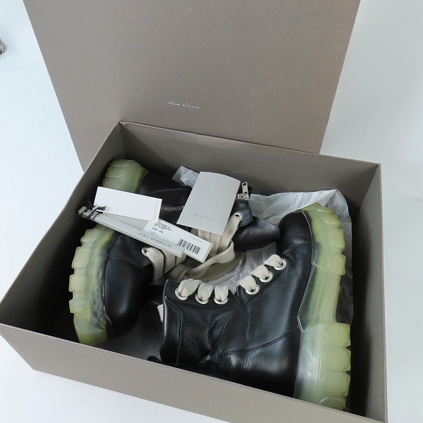 実際に弊社で買取させて頂いたrick owens/リックオウエンス jumbo laced lace up bozo tractor/ジャンボレース ボゾ トラクター4747457/42の画像 7枚目