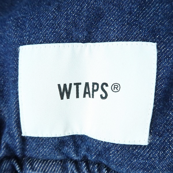 実際に弊社で買取させて頂いたWTAPS/ダブルタップス 22AW JFW-04 JACKET COTTON.DENIM INDIGO 04 デニム ブルゾン/ジャケット 222WVDT-JKM06/02の画像 5枚目