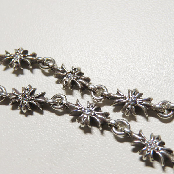 実際に弊社で買取させて頂いたCHROME HEARTS/クロムハーツ タイニーE CHプラス ブレスレット 12リンク パヴェダイヤ/アフターダイヤの画像 7枚目