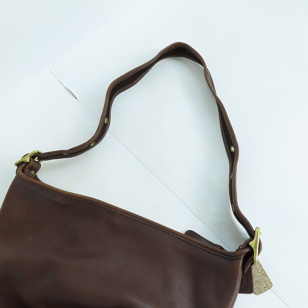 実際に弊社で買取させて頂いたCOACH/コーチ オールドコーチ カウハイドレザーショルダーバッグ 9085の画像 4枚目