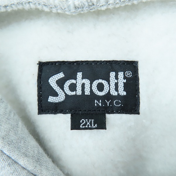 実際に弊社で買取させて頂いたschott/ショット スウェット プルオーバー パーカー 2XLの画像 2枚目
