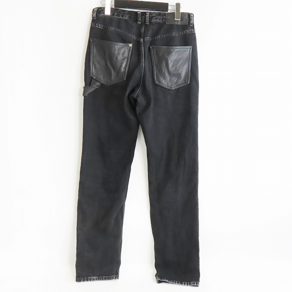 実際に弊社で買取させて頂いたJOHN LAWRENCE SULLIVAN/ジョンローレンスサリバン LEATHER PATCH DENIM/レザーパッチ デニムパンツ 2B012-0321-28/46の画像 1枚目