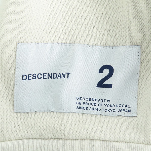 実際に弊社で買取させて頂いたDESCENDANT/ディセンダント スウェットトレーナー アイボリー系/2の画像 4枚目