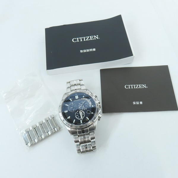 実際に弊社で買取させて頂いたCITIZEN/シチズンECO DRIVE/エコドライブ クロノグラフ ソーラー電波 腕時計 E610-S074321の画像 7枚目