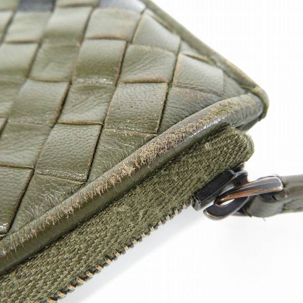 実際に弊社で買取させて頂いたBOTTEGA VENETA/ボッテガヴェネタ L字 コインケース/小銭入れ イントレチャートの画像 9枚目