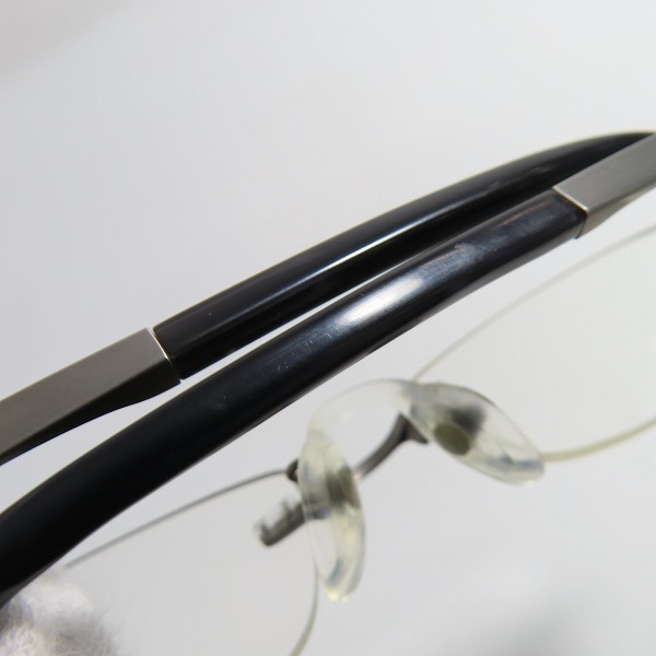 実際に弊社で買取させて頂いた999.9/フォーナインズ TITANIUM 度入り眼鏡/メガネフレーム/アイウェア TW-43ATの画像 9枚目
