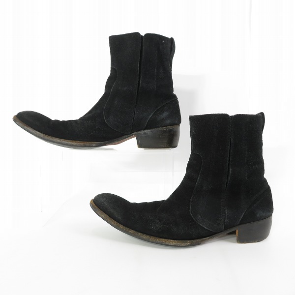 実際に弊社で買取させて頂いたSHELLAC/シェラック サイドゴア スエードレザー ブーツ 41.5の画像 3枚目