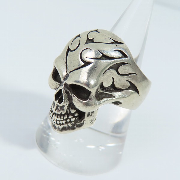 実際に弊社で買取させて頂いたCRAZY PIG/クレイジーピッグ トライバルスカルリング  21-22号