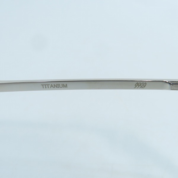 実際に弊社で買取させて頂いた999.9/フォーナインズ チタニウム コンビ アイウェア/メガネフレーム M-114の画像 3枚目